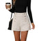 2024 Women Fashion Soild Color High Waist Back Zipper Shorts Elegant Double Button Female Shorts Women Office Slim Fit Pants