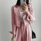 Temperament Cropped Blazer for Women Korean Fashion Office Long Sleeve Suit Coat Woman 2024 Single Breasted Chic Jacket Female